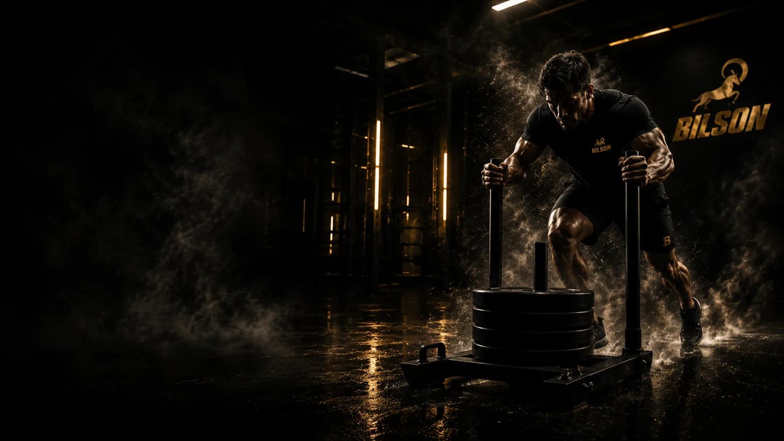 Athlete in Bilson performance apparel during training